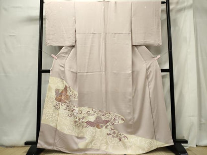 平和屋着物■豪華色留袖 駒刺繍 更紗花鳥文 正絹 逸品 CABF6769ou