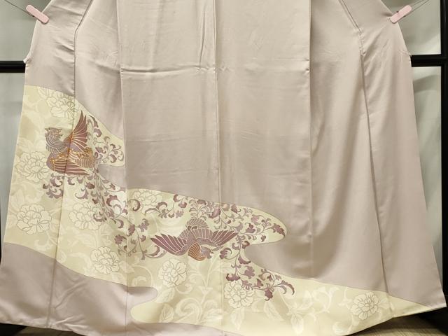 平和屋着物■豪華色留袖 駒刺繍 更紗花鳥文 正絹 逸品 CABF6769ou
