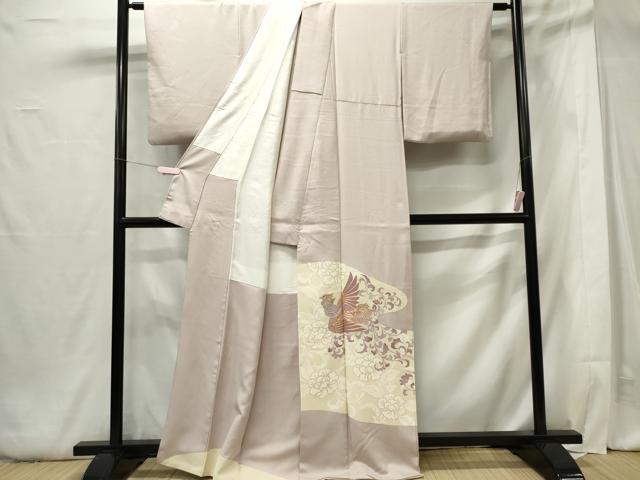 平和屋着物■豪華色留袖 駒刺繍 更紗花鳥文 正絹 逸品 CABF6769ou