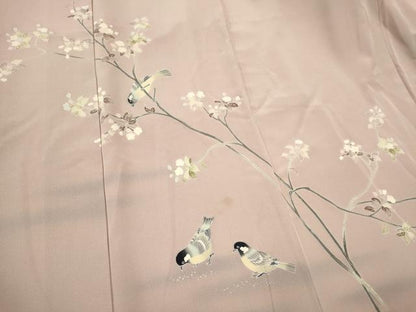 平和屋着物■訪問着 休み鳥枝桜文 暈し染め 正絹 逸品 CABF6774ou