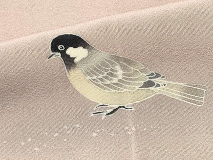 平和屋着物■訪問着 休み鳥枝桜文 暈し染め 正絹 逸品 CABF6774ou