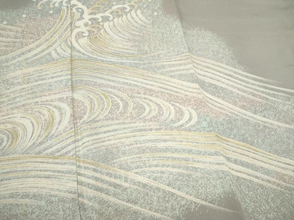 平和屋着物■豪華色留袖 立波文 金彩 正絹 逸品 CABF6778ou