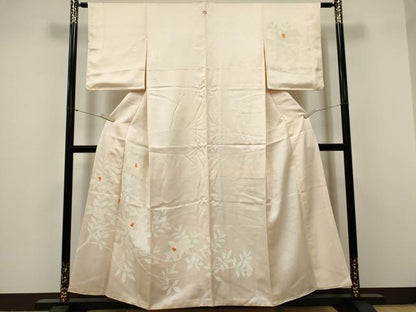 平和屋着物■中国三大刺繍 相良刺繍 訪問着 枝花文 正絹 逸品 CABF6779ou
