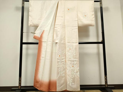 平和屋着物■中国三大刺繍 相良刺繍 訪問着 枝花文 正絹 逸品 CABF6779ou