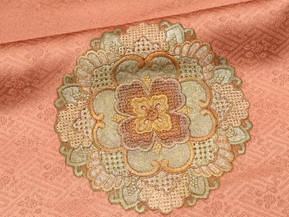 平和屋着物■中国三大刺繍 スワトウ刺繍 訪問着 正倉院花文 暈し染め 金彩 正絹 逸品 CABF6780ou