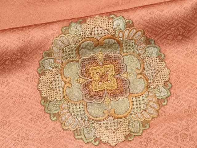 平和屋着物■中国三大刺繍 スワトウ刺繍 訪問着 正倉院花文 暈し染め 金彩 正絹 逸品 CABF6780ou