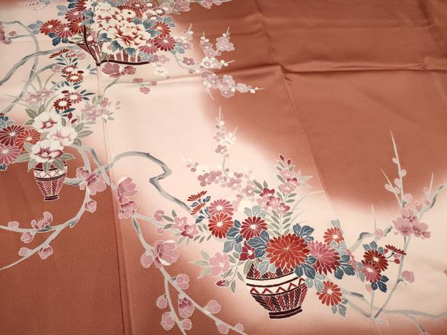 平和屋着物■訪問着　花籠文　暈し染め　正絹　逸品　CABF6782ou