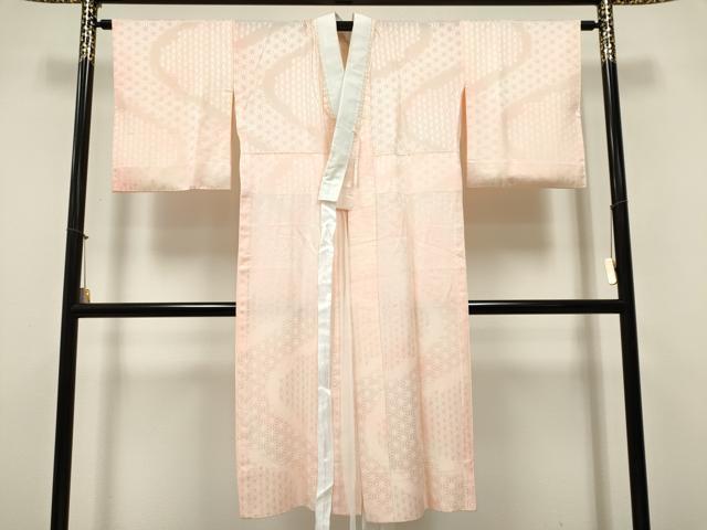 平和屋着物■長襦袢　無双仕立て　麻の葉地紋　正絹　逸品　CABF6785ou