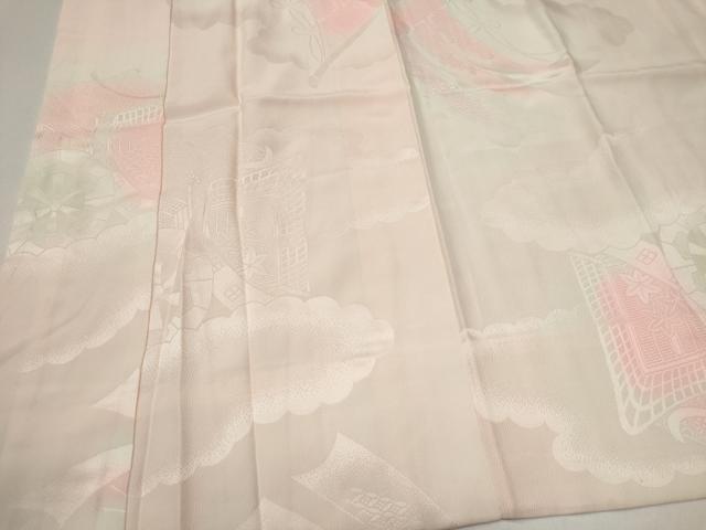 平和屋着物■長襦袢　袷　雲取り御所車地紋　暈し染め　正絹　逸品　CABF6798ou