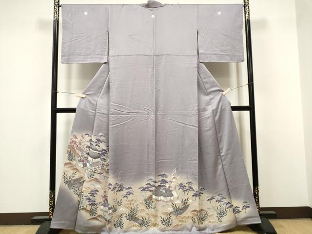 平和屋着物■豪華色留袖　風景文　暈し染め　銀彩　正絹　逸品　CABF6800ou