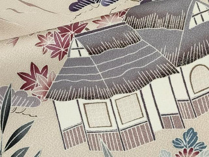 平和屋着物■豪華色留袖　風景文　暈し染め　銀彩　正絹　逸品　CABF6800ou
