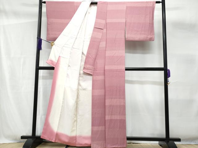 平和屋着物■江戸小紋 横段吉祥花文 正絹 逸品 CABF6891fb