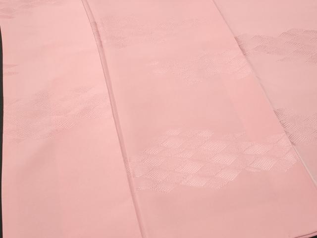 平和屋着物■上質な色無地 立波地紋 珊瑚色 正絹 逸品 未使用 CABF6896fb