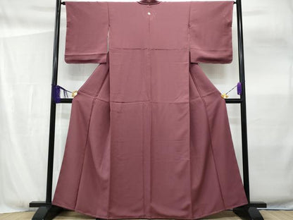 平和屋着物■上質な色無地 浅蘇芳色 正絹 逸品 未使用 CABF6900fb
