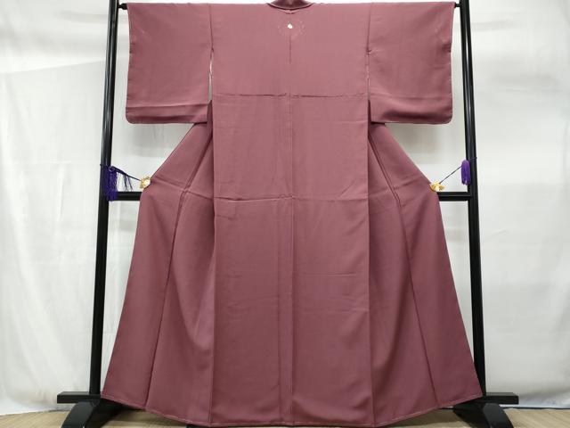 平和屋着物■上質な色無地 浅蘇芳色 正絹 逸品 未使用 CABF6900fb