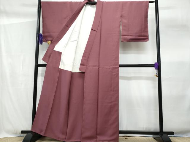 平和屋着物■上質な色無地 浅蘇芳色 正絹 逸品 未使用 CABF6900fb