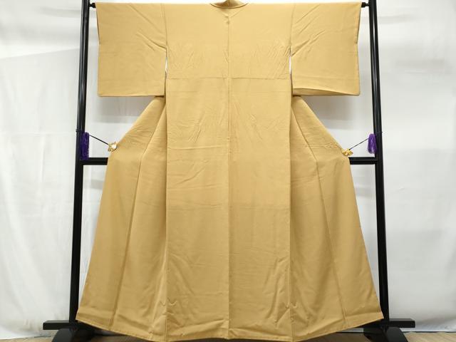 平和屋着物■上質な色無地 飴色 正絹 逸品 CABF6905fb