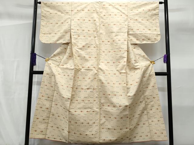 平和屋着物▽上質な紬　単衣　琉球絣文様　正絹　逸品　DAAT9143az 平和屋着物▽上質な紬 単衣 琉球絣 正絹 逸品 AABA7425fy 【公式通販】