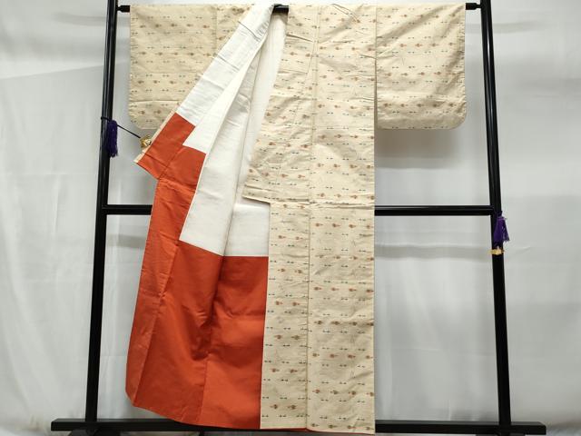 平和屋着物□上質な紬 琉球絣文様 正絹 逸品 未使用 CABF6906fb
