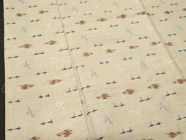 平和屋着物□上質な紬 琉球絣文様 正絹 逸品 未使用 CABF6906fb