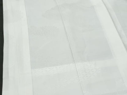 平和屋着物■長襦袢 袷 雲取り花文 半衿刺繍 正絹 逸品 CABF6917fb