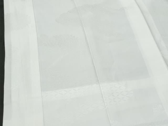 平和屋着物■長襦袢 袷 雲取り花文 半衿刺繍 正絹 逸品 CABF6917fb