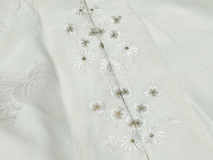 平和屋着物■長襦袢 袷 雲取り花文 半衿刺繍 正絹 逸品 CABF6917fb
