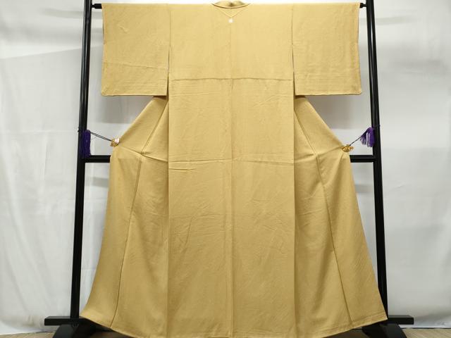 平和屋着物■上質な色無地 飴色 反端付き 正絹 逸品 CABF6918fb