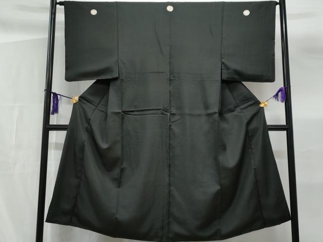 平和屋着物■男性 黒紋付 正絹 逸品 CABF6921fb