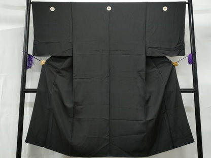 平和屋着物■男性 黒紋付 正絹 逸品 CABF6922fb