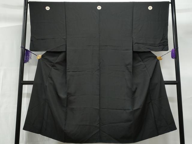 平和屋着物■男性 黒紋付 正絹 逸品 CABF6922fb