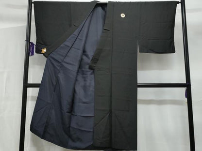 平和屋着物■男性 黒紋付 正絹 逸品 CABF6922fb