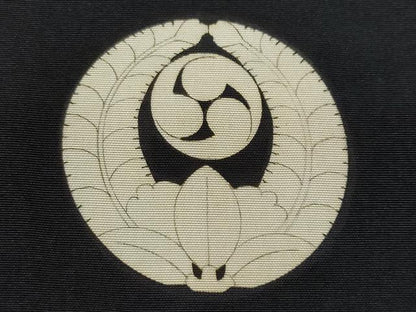 平和屋着物■男性 黒紋付 正絹 逸品 CABF6922fb