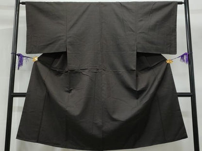 平和屋着物■男性　紬　茶色　正絹　逸品　CABF6924fb