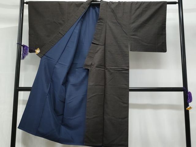 平和屋着物■男性　紬　茶色　正絹　逸品　CABF6924fb