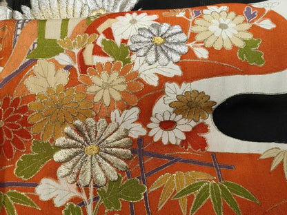 平和屋着物■豪華黒留袖 刺繍 鳳凰御所車花文 金彩 正絹 逸品 CABF6928fb