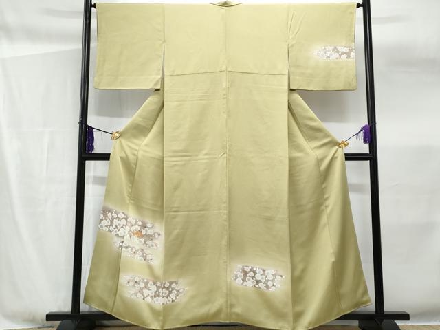 平和屋着物■訪問着 駒刺繍 鴛鴦梅文 暈し染め 金彩 正絹 逸品 CABF6933fb