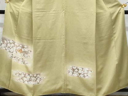 平和屋着物■訪問着 駒刺繍 鴛鴦梅文 暈し染め 金彩 正絹 逸品 CABF6933fb