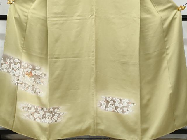平和屋着物■訪問着 駒刺繍 鴛鴦梅文 暈し染め 金彩 正絹 逸品 CABF6933fb