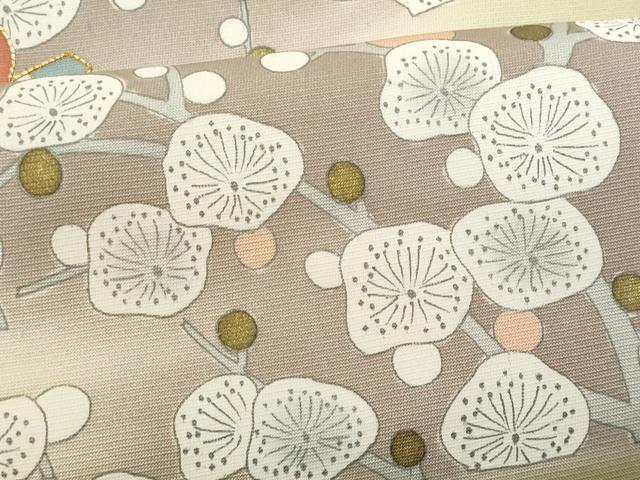 平和屋着物■訪問着 駒刺繍 鴛鴦梅文 暈し染め 金彩 正絹 逸品 CABF6933fb