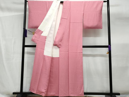 平和屋着物■本草木染作家 瑞寶 色無地 桃色 反端付き 正絹 逸品 未使用 CABF6940fb