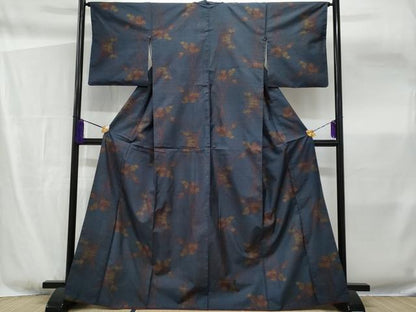 平和屋着物■本場大島紬 7マルキ 楓 正絹 逸品 CABF6941fb