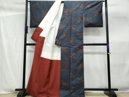平和屋着物■本場大島紬 7マルキ 楓 正絹 逸品 CABF6941fb