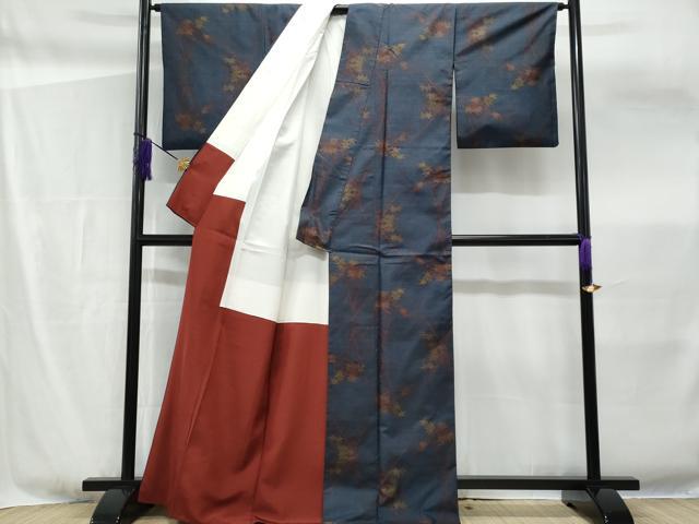 平和屋着物■本場大島紬 7マルキ 楓 正絹 逸品 CABF6941fb
