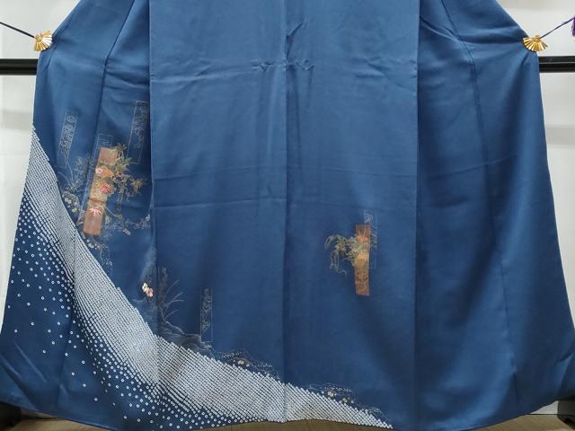 平和屋着物■訪問着　刺繍　絞り　短冊重ね花文　金彩　正絹　逸品　CABF6944fb