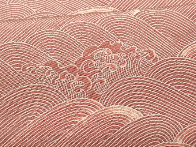 平和屋着物■上質な小紋　立波文　暈し染め　正絹　逸品　CABF6948fb