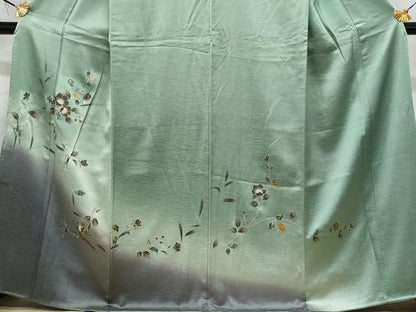 平和屋着物■訪問着　枝花文　暈し染め　金彩　正絹　逸品　CABF6958fb