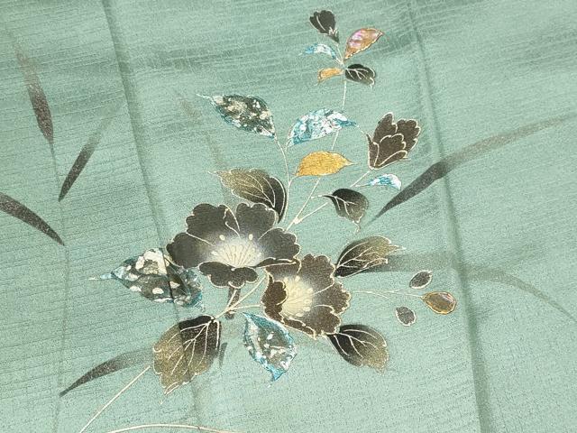 平和屋着物■訪問着　枝花文　暈し染め　金彩　正絹　逸品　CABF6958fb