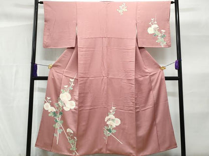 平和屋着物■訪問着　友禅　枝菊文　正絹　逸品　CABF6962fb