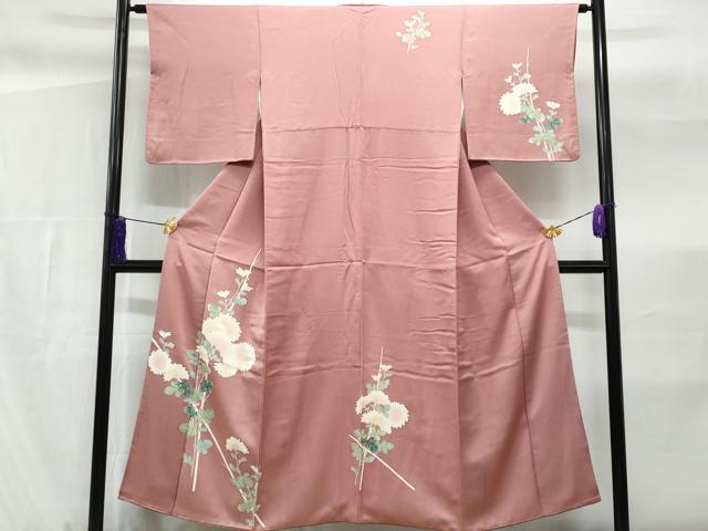 平和屋着物■訪問着　友禅　枝菊文　正絹　逸品　CABF6962fb